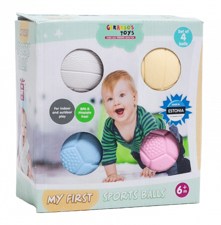 Jucării de exterior și grădină - Primele mele mingi sportive - set de 4