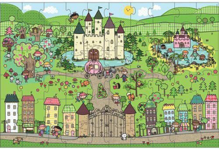 Primul meu puzzle de podea eco Tinutul Printelesor - Melissa & Doug [3]