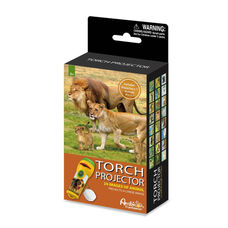 19 cm0.085 kg3-5 ani - Proiector tip lanterna - Descopera lumea animalelor