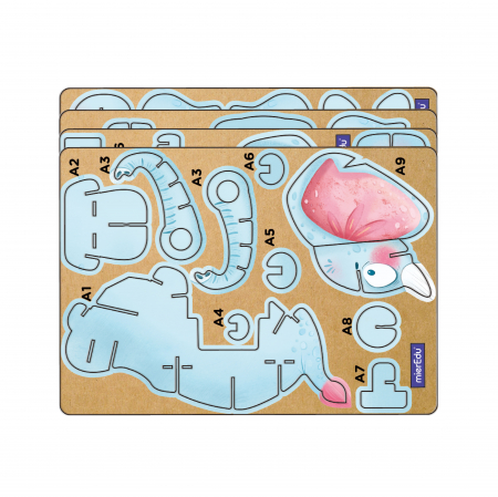 Puzzle 3D cu sunete - Elefant african, Build 'n' Sound [2]