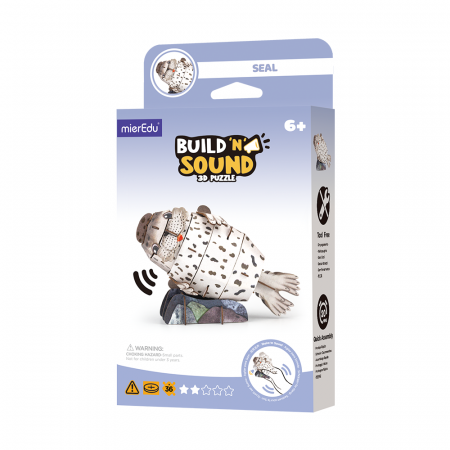 Jucarii Educative - Puzzle 3D cu sunete - Foca, Build 'n' Sound