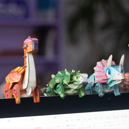 Puzzle 3D cu sunete - Triceratops, Build 'n' Sound [4]