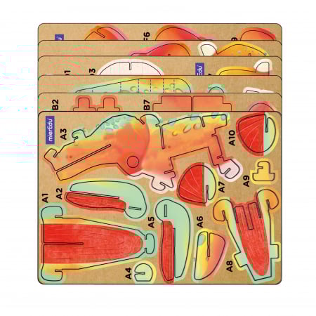 Puzzle 3D cu sunete - Tyrannosaurus Rex, Build 'n' Sound [2]