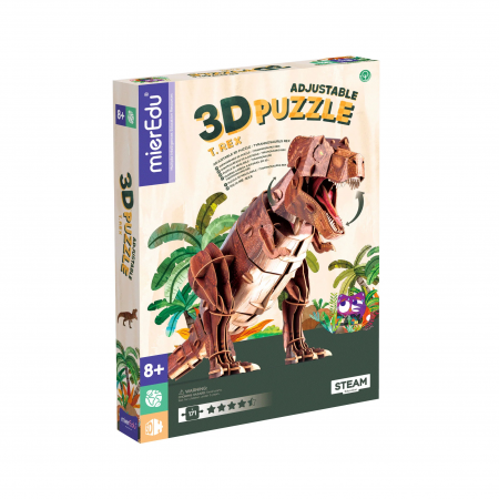 Jocuri educative - Puzzle 3D reglabil - TYRANNOSAURUS REX (deluxe)