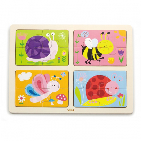 Jucarii Educative - Puzzle 4 in 1 - Insecte