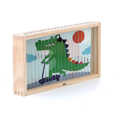 Puzzle 4D din lemn - Animale - Vilac [7]