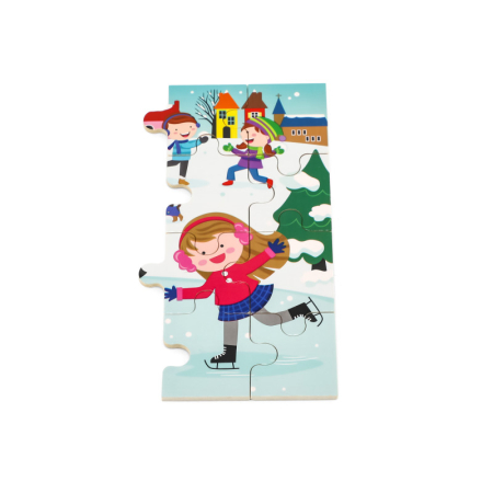Puzzle - Puzzle anotimpuri, Iarna, 24 piese Viga