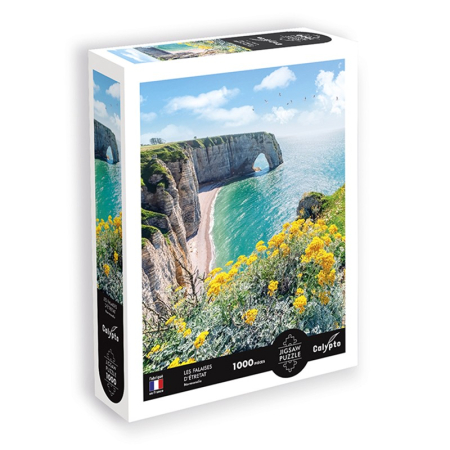 Puzzle - Puzzle carton 1000 piese - Falezele ETRETAT, Normandia - Sentosphere