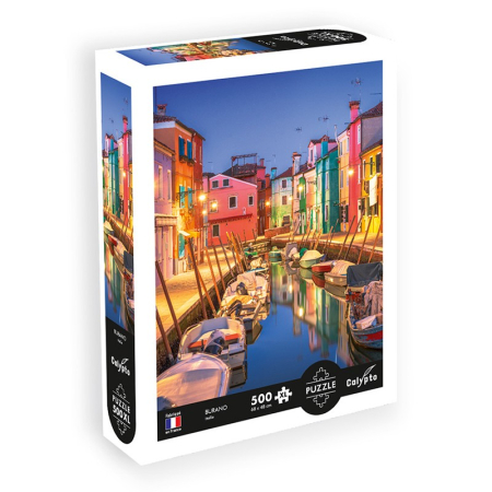 Puzzle carton 500 piese format XL - Burano, Italia - Sentosphere [0]