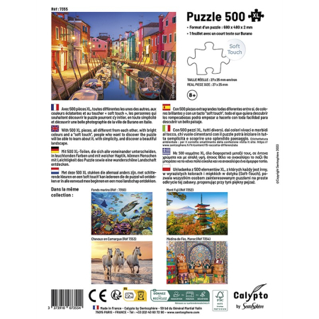 Puzzle carton 500 piese format XL - Burano, Italia - Sentosphere [3]