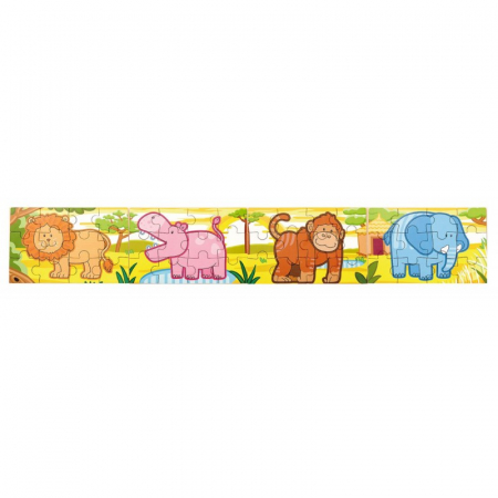 Jucarii Educative - Puzzle conectabil 4 in 1 - Jungla, Viga