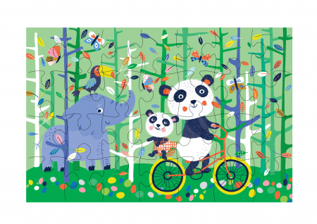 Puzzle cu 28 de piese  -Panda [1]