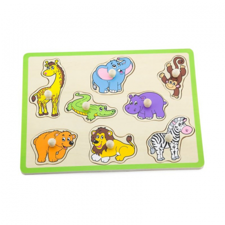 Puzzle cu maner - Animale salbatice, Viga [2]