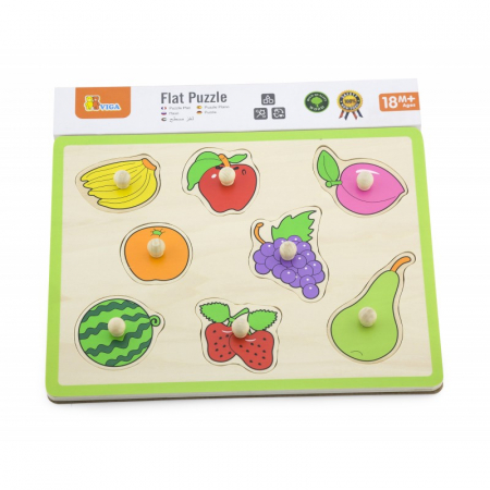 Jucarii Educative - Puzzle cu maner - Fructe, Viga