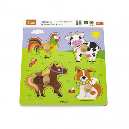 Puzzle cu manere - animale de la ferma [2]
