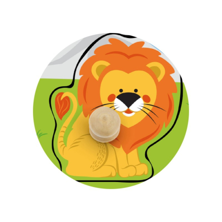 Puzzle - Puzzle cu manere - animale salbatice