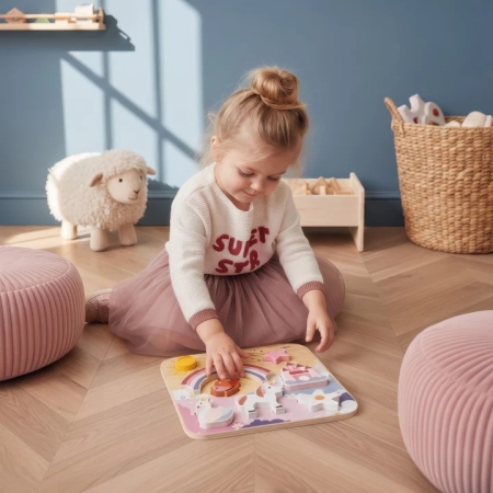 Puzzle cu unicorn din lemn, Speedy Monkey [3]