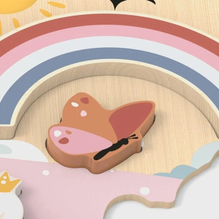 Puzzle cu unicorn din lemn, Speedy Monkey [2]