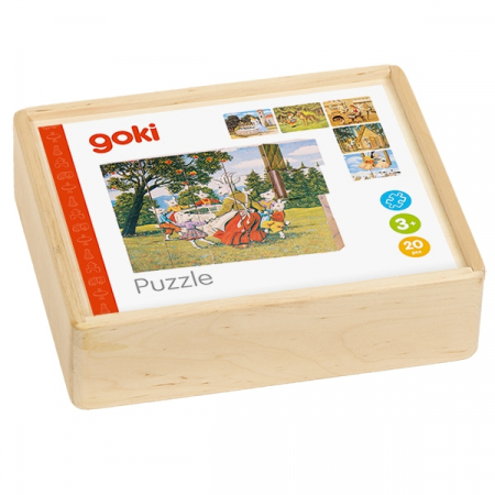 Jucarii Educative - Puzzle cuburi Povestile Copilariei