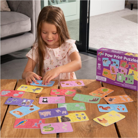 Puzzle de asociere - animalutele si urmele lor [3]