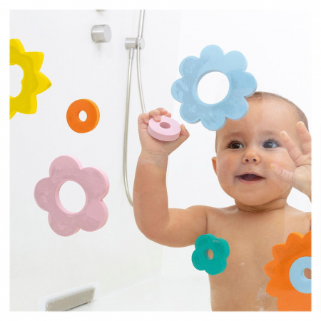 Puzzle de baie, set 10 piese, Flower power, Quut Toys [3]