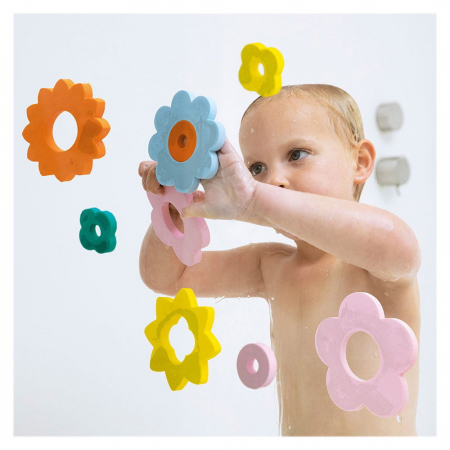 Puzzle de baie, set 10 piese, Flower power, Quut Toys [2]