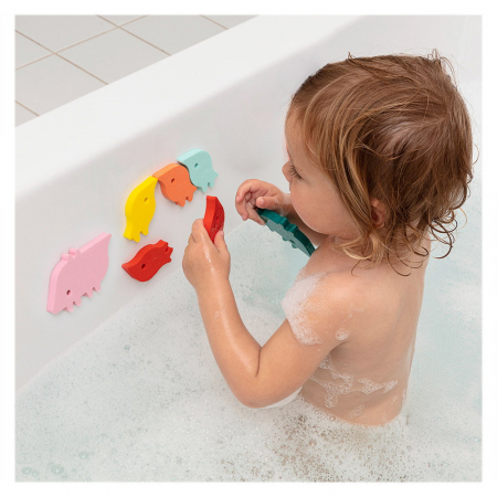 Puzzle de baie, set 10 piese, Parada animalelor, Quut Toys [2]