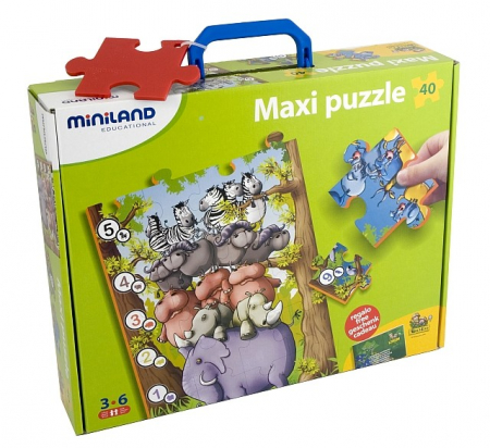 Puzzle de podea educativ cu numere Miniland 40 piese - Miniland [3]