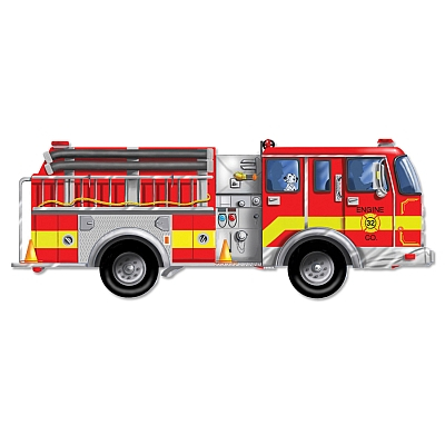 Puzzle de podea gigant Masina de pompieri Melissa and Doug [1]
