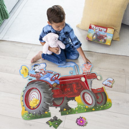 Puzzle de podea in forma de tractor, Shiny Tractor Floor Puzzle [4]