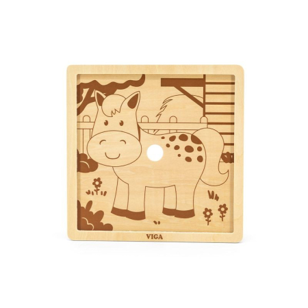 Puzzle din 9 piese mari - cal [1]