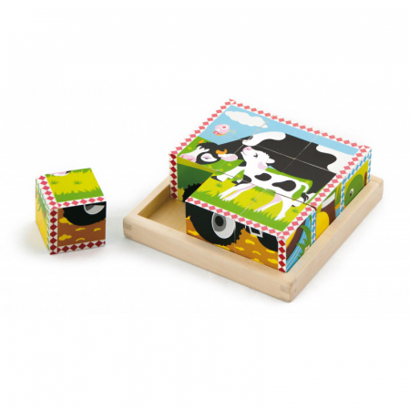 Puzzle din cuburi 6 in 1, Viga [1]