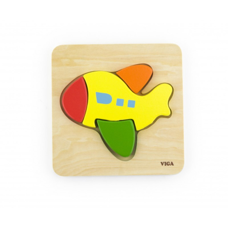Puzzle din lemn - avion [2]