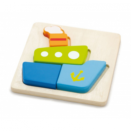 Jucarii Educative - Puzzle din lemn - barcuta