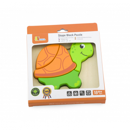 Jucarii Educative - Puzzle din lemn - broscuta testoasa, Viga