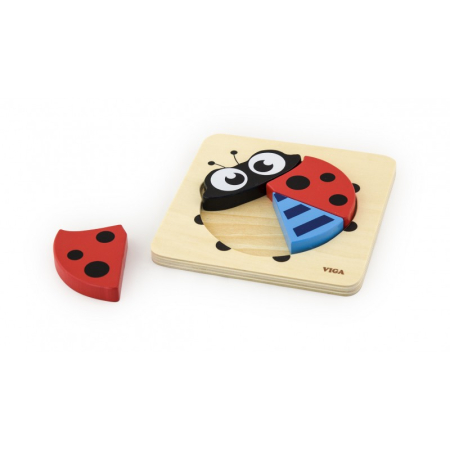 Puzzle din lemn - buburuza [2]