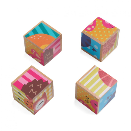 Puzzle - PUZZLE DIN LEMN CU ANIMALE, 4 PIESE, MOMKI