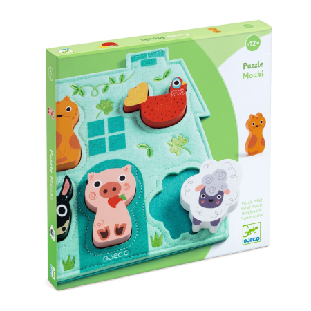 Varsta - Puzzle din lemn cu bază din fetru, Djeco
