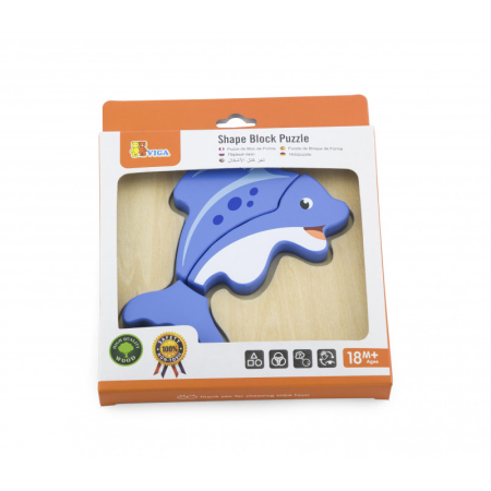 Puzzle din lemn - delfin, Viga [0]