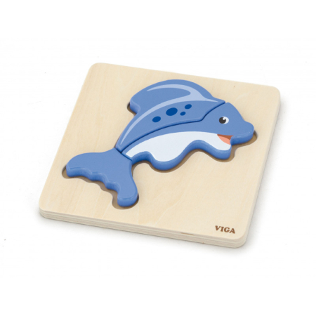 Puzzle din lemn - delfin, Viga [1]