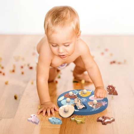 Puzzle din lemn Dinozauri, Speedy Monkey [3]