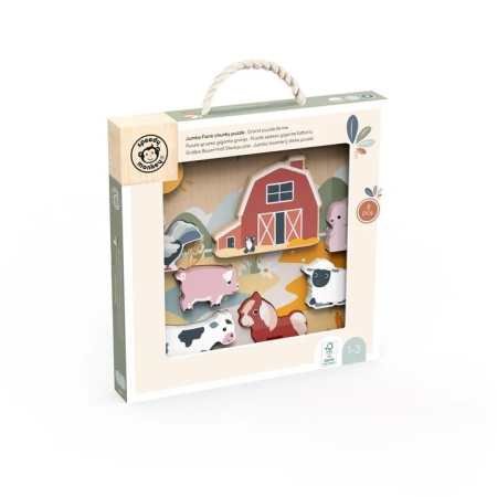 Noutati - Puzzle din lemn Ferma, Speedy Monkey