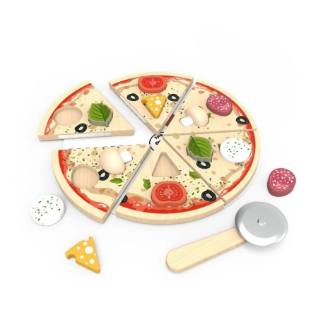 Puzzle din lemn in forma de pizza, Speedy Monkey [1]