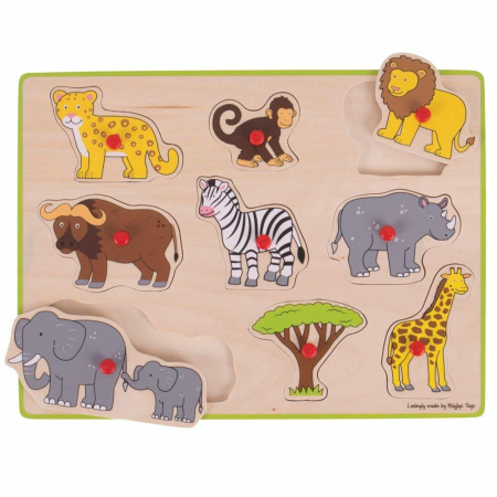 Puzzle din lemn incastru - Safari [1]