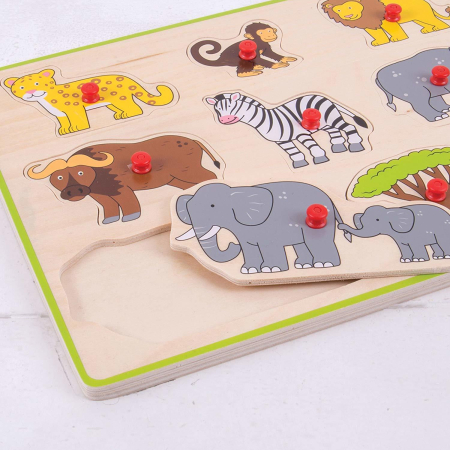 Puzzle din lemn incastru - Safari [2]