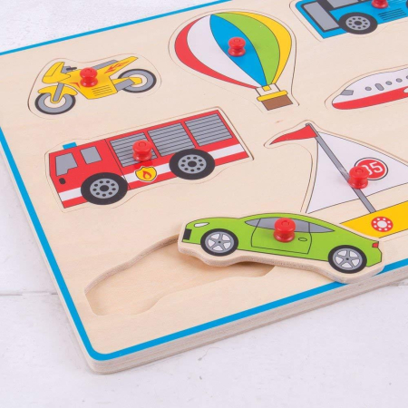 Puzzle din lemn incastru - Vehicule [1]
