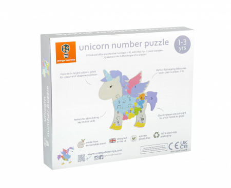 Puzzle din lemn unicorn, Orange Tree Toys [2]