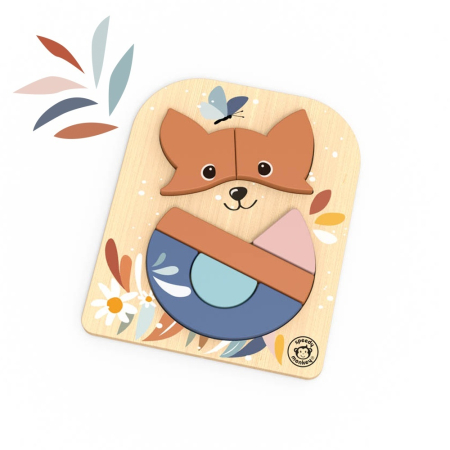 Puzzle din lemn Vulpita, Speedy Monkey [2]