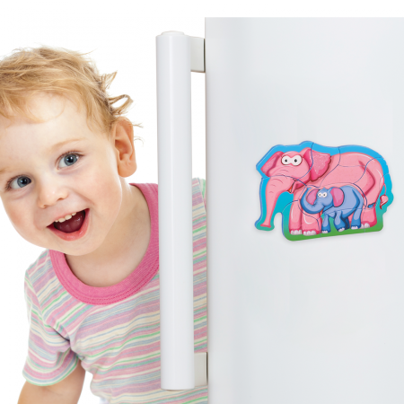 PUZZLE DIN SPUMA EVA-MAMA SI PUIUL ELEFANT,8 PIESE, PUEDO [2]