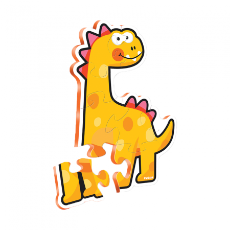 Noutati - PUZZLE DIN SPUMA EVA, MAXI CU 10 PIESE, PORTOCALIU, PUEDO